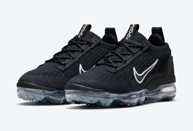 Nike Air VaporMax Black White Translucent Lifestyle Sneakers 5