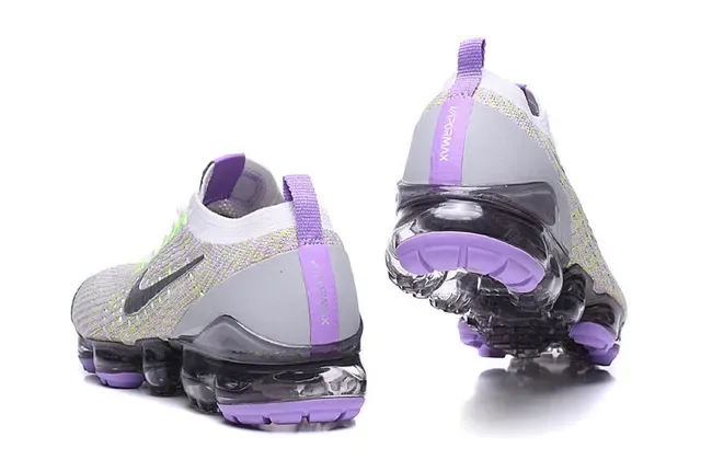 Nike Air VaporMax Flyknit 3 Lime Green Purple Lifestyle Sneakers 3