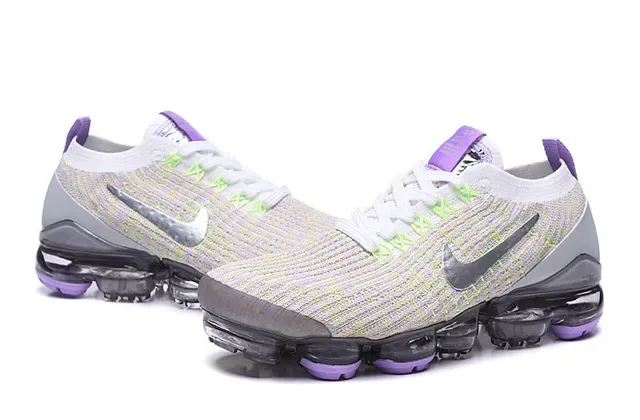 Nike Air VaporMax Flyknit 3 Lime Green Purple Lifestyle Sneakers 5