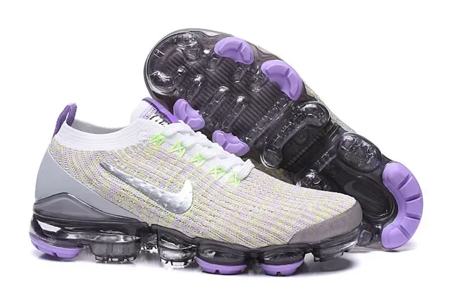 Nike Air VaporMax Flyknit 3 Lime Green Purple Lifestyle Sneakers 6