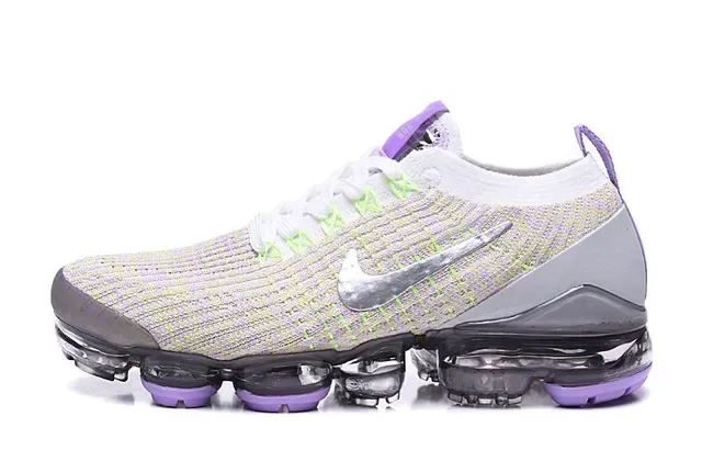 Nike Air VaporMax Flyknit 3 Lime Green Purple Lifestyle Sneakers 8