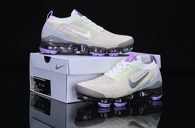 Nike Air VaporMax Flyknit 3 Lime Green Purple Lifestyle Sneakers 9