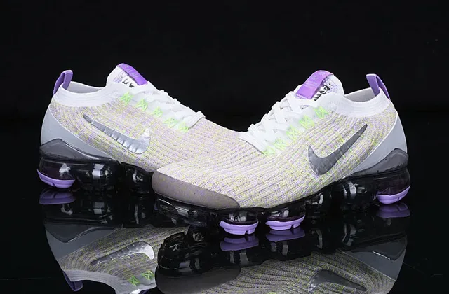 Nike Air VaporMax Flyknit 3 Lime Green Purple Lifestyle Sneakers 13