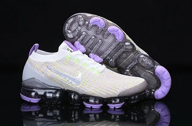 Nike Air VaporMax Flyknit 3 Lime Green Purple Lifestyle Sneakers 14