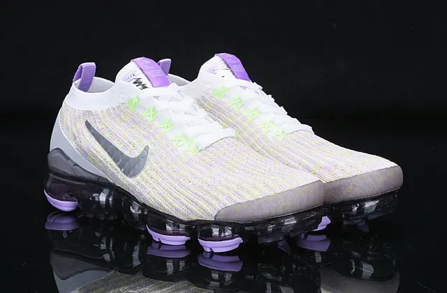 Nike Air VaporMax Flyknit 3 Lime Green Purple Lifestyle Sneakers 15