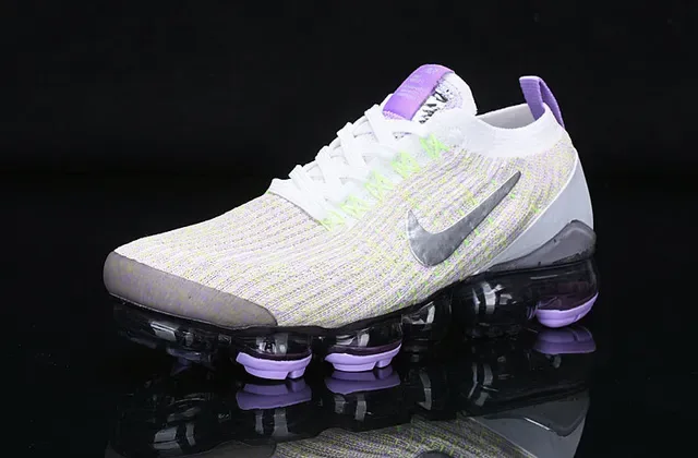 Nike Air VaporMax Flyknit 3 Lime Green Purple Lifestyle Sneakers 16
