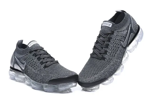 Nike Air VaporMax Flyknit Gray Silver Lifestyle Sneakers 4
