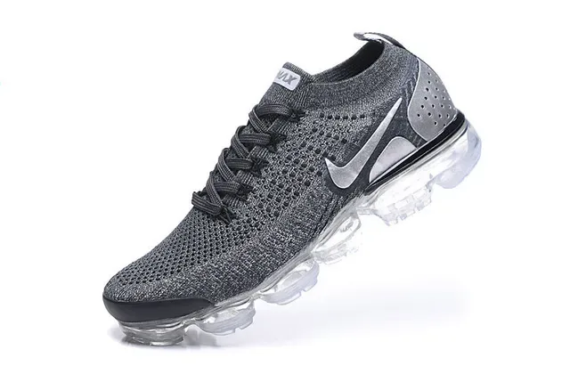 Nike Air VaporMax Flyknit Gray Silver Lifestyle Sneakers 5
