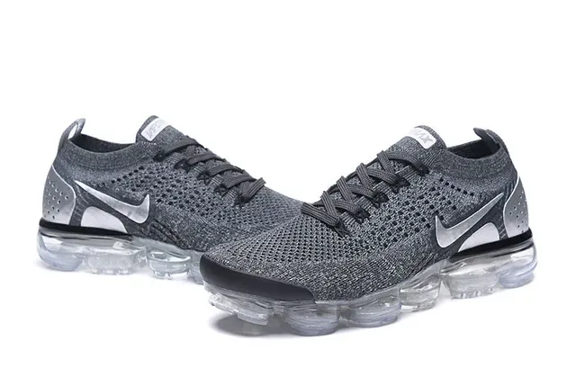 Nike Air VaporMax Flyknit Gray Silver Lifestyle Sneakers 6