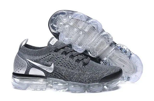 Nike Air VaporMax Flyknit Gray Silver Lifestyle Sneakers 7