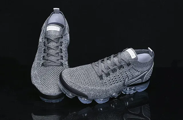 Nike Air VaporMax Flyknit Gray Silver Lifestyle Sneakers 11