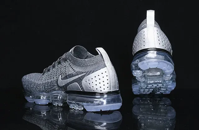 Nike Air VaporMax Flyknit Gray Silver Lifestyle Sneakers 12