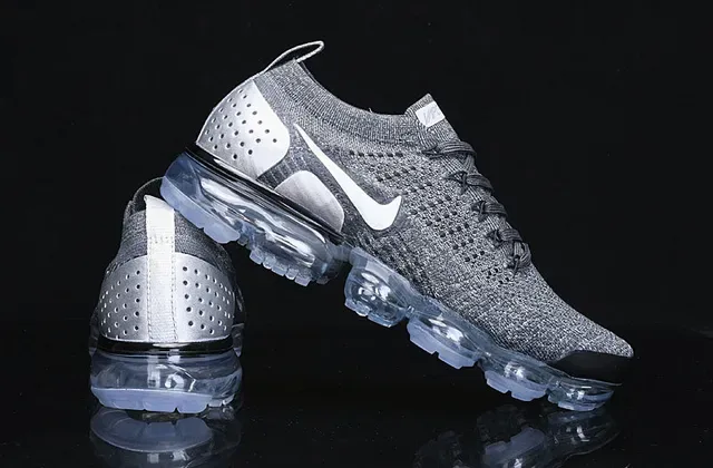 Nike Air VaporMax Flyknit Gray Silver Lifestyle Sneakers 13