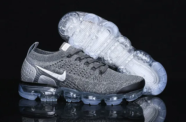 Nike Air VaporMax Flyknit Gray Silver Lifestyle Sneakers 15