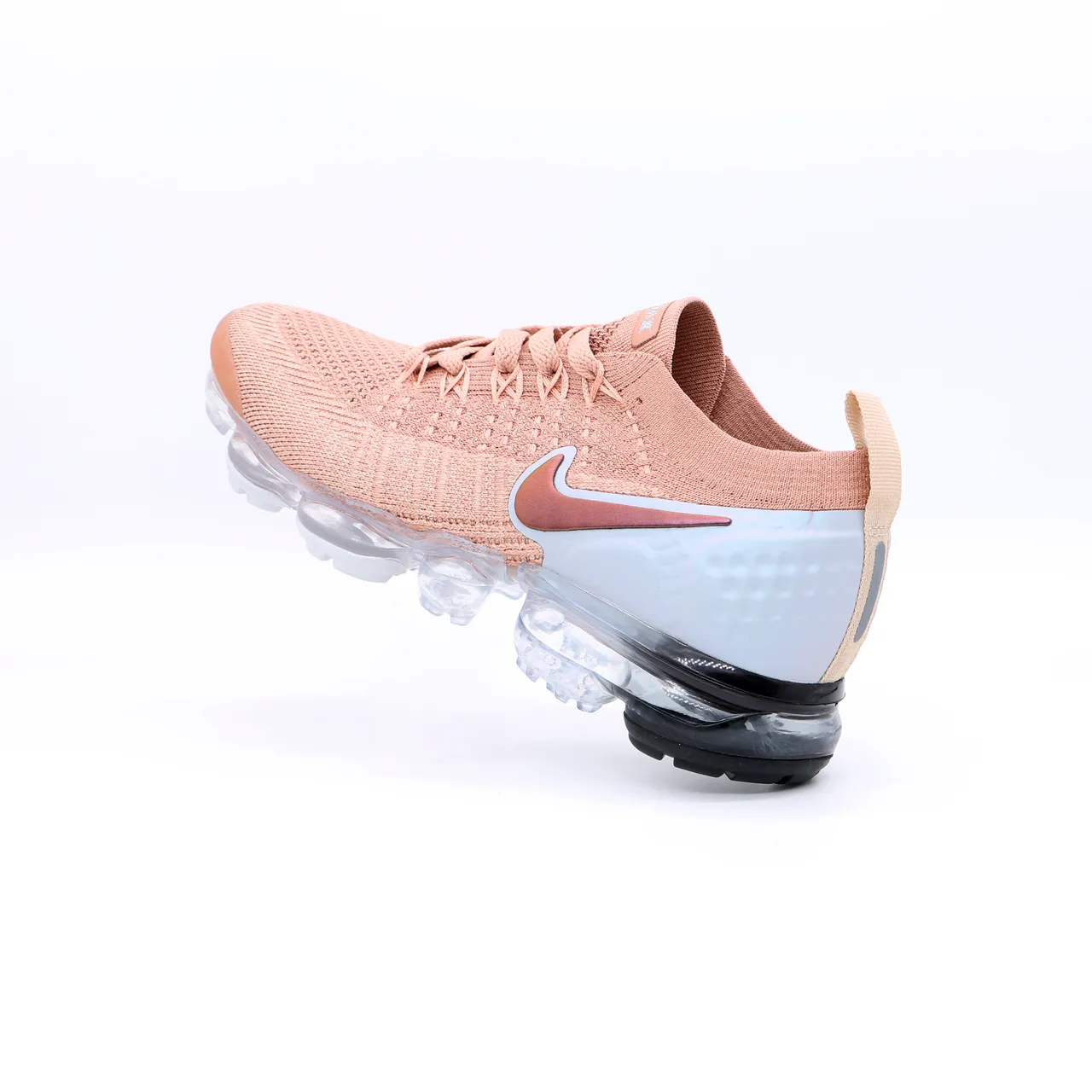 Nike Air VaporMax Flyknit Peach Metallic Gold Lifestyle Sneakers 2