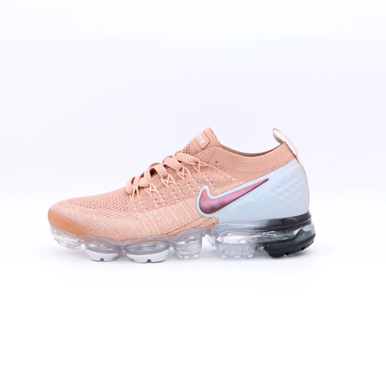Nike Air VaporMax Flyknit Peach Metallic Gold Lifestyle Sneakers 4