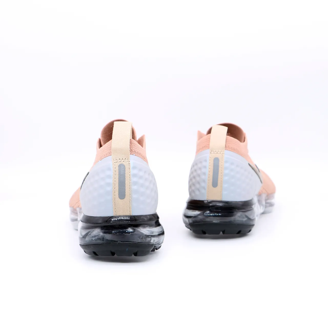 Nike Air VaporMax Flyknit Peach Metallic Gold Lifestyle Sneakers 8