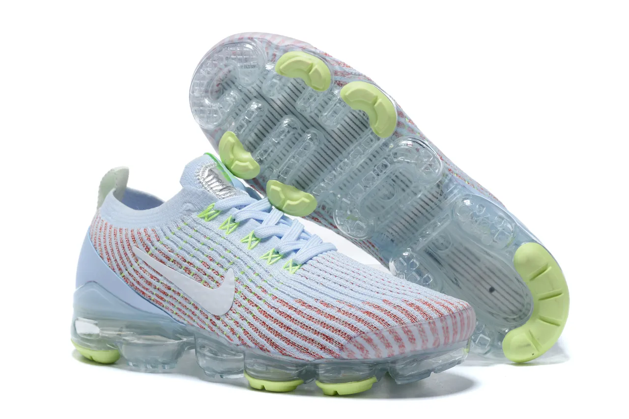 Nike Air VaporMax Light Blue Coral Neon Running Shoes 7