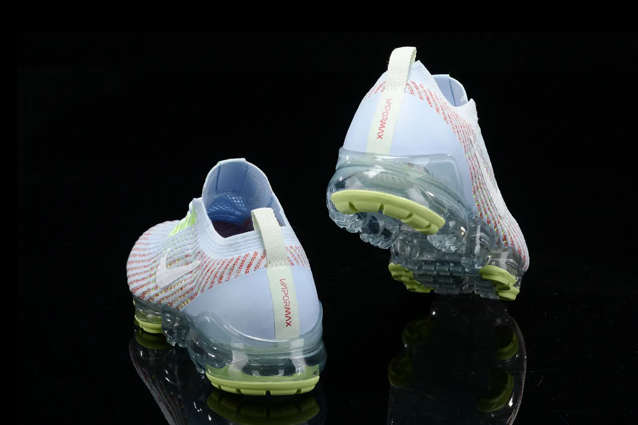 Nike Air VaporMax Light Blue Coral Neon Running Shoes 9