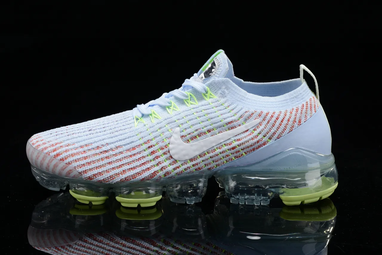 Nike Air VaporMax Light Blue Coral Neon Running Shoes 15