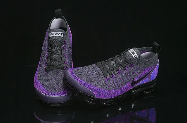 Nike Air VaporMax Tênis de corrida gradiente roxo Flyknit 11