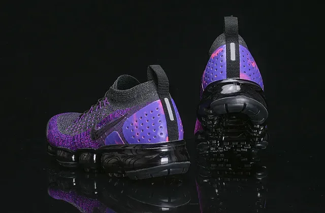 Nike Air VaporMax Tênis de corrida gradiente roxo Flyknit 12