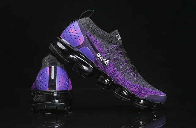 Nike Air VaporMax Tênis de corrida gradiente roxo Flyknit 13