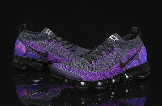 Nike Air VaporMax Tênis de corrida gradiente roxo Flyknit 14