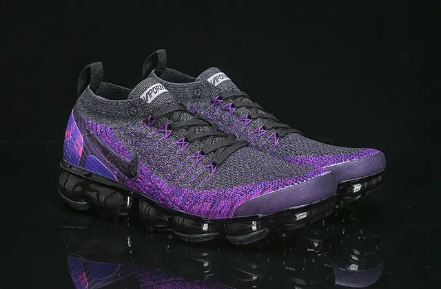Nike Air VaporMax Tênis de corrida gradiente roxo Flyknit 16