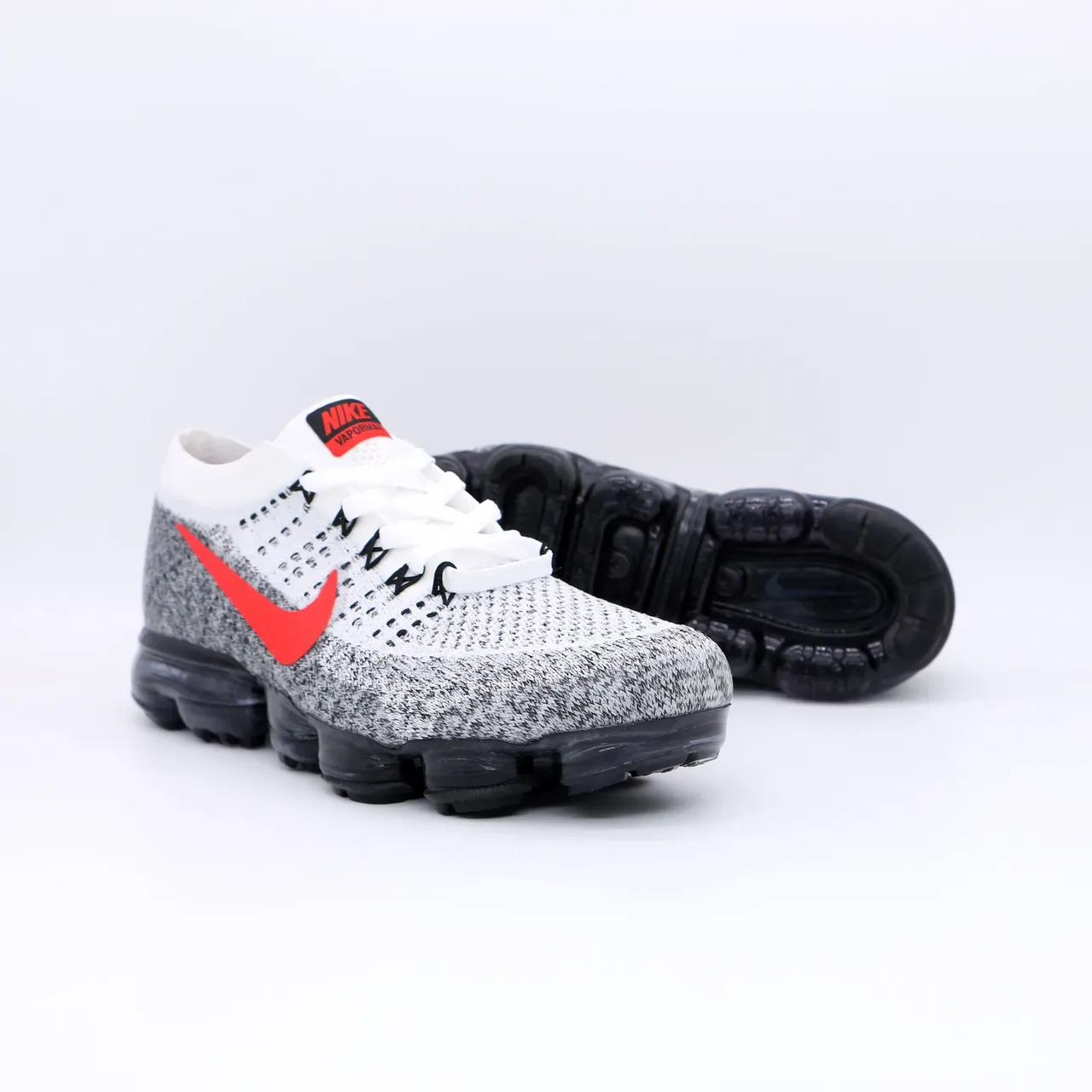 Nike Air VaporMax White Gray Red Lifestyle Sneakers 3