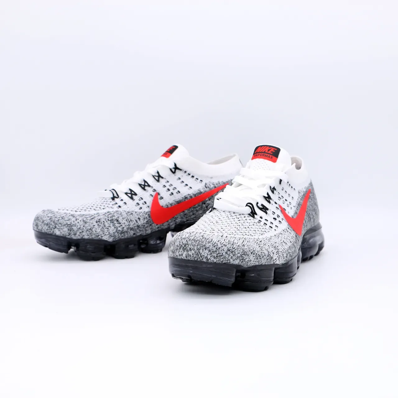 Nike Air VaporMax White Gray Red Lifestyle Sneakers 4