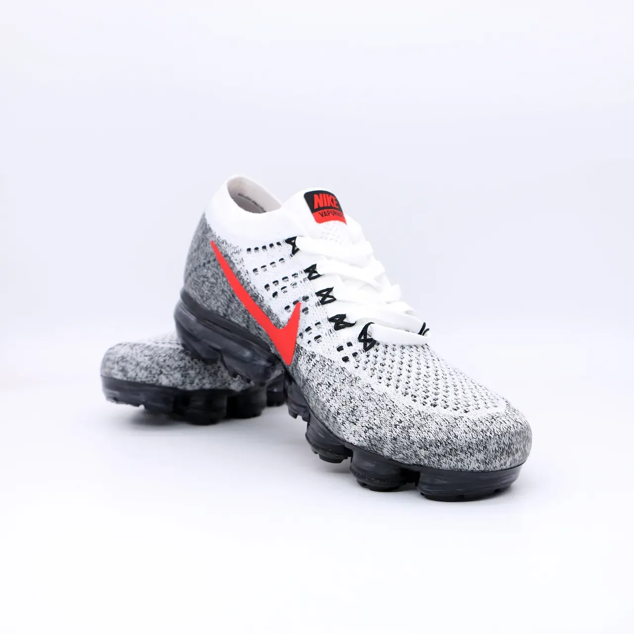 Nike Air VaporMax White Gray Red Lifestyle Sneakers 5