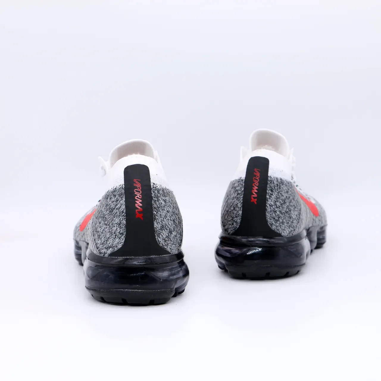 Nike Air VaporMax White Gray Red Lifestyle Sneakers 6