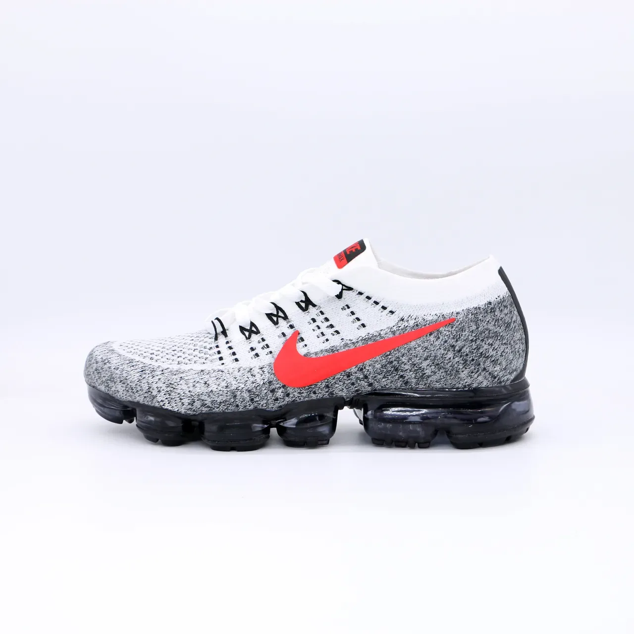 Nike Air VaporMax White Gray Red Lifestyle Sneakers 8