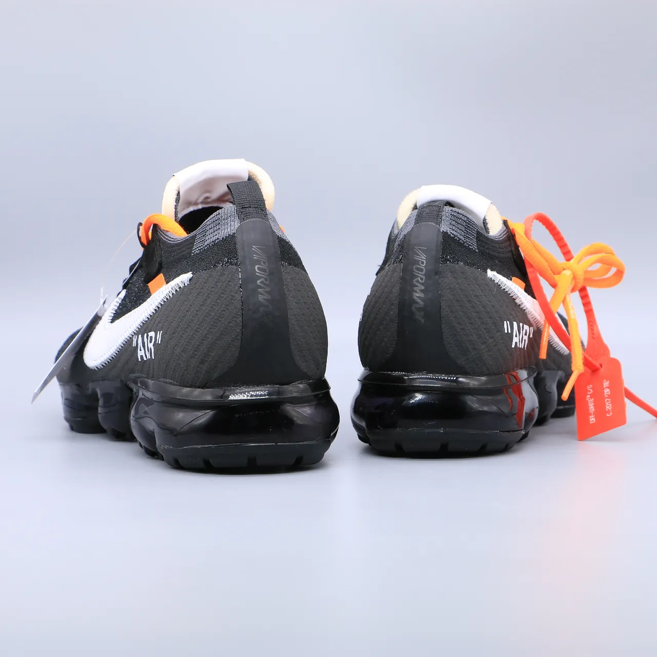 Nike Air VaporMax x Off-White Black White Orange Lifestyle Sneakers 2