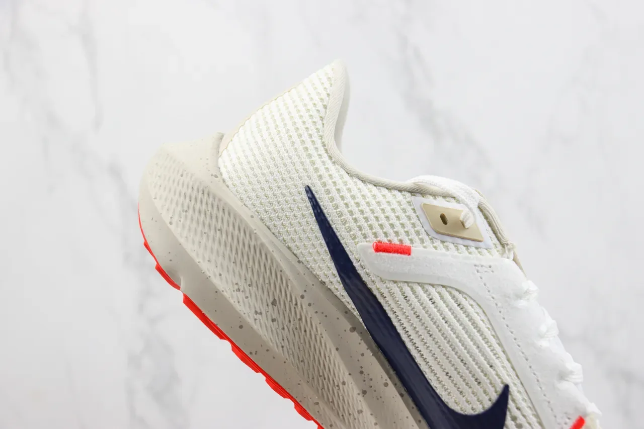 Nike Air Zoom Pegasus 40 Off-White Navy Orange Tênis de corrida 5
