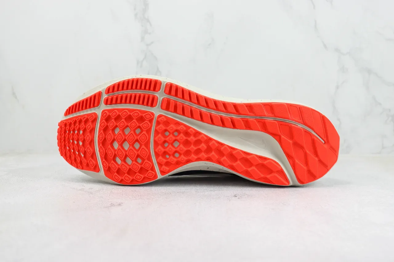 Nike Air Zoom Pegasus 40 Off-White Navy Orange Tênis de corrida 8