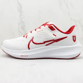 Nike Air Zoom Pegasus 40 Chaussures de course blanches et rouges