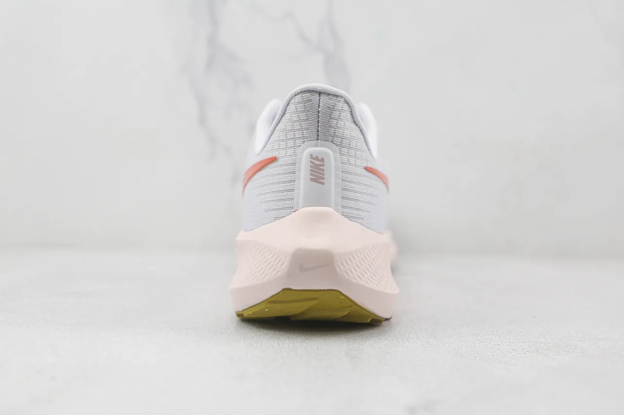 Nike Air Zoom Pegasus Gray Pink Engineered Knit Upper Wide Platform Midsole Running Shoes 9