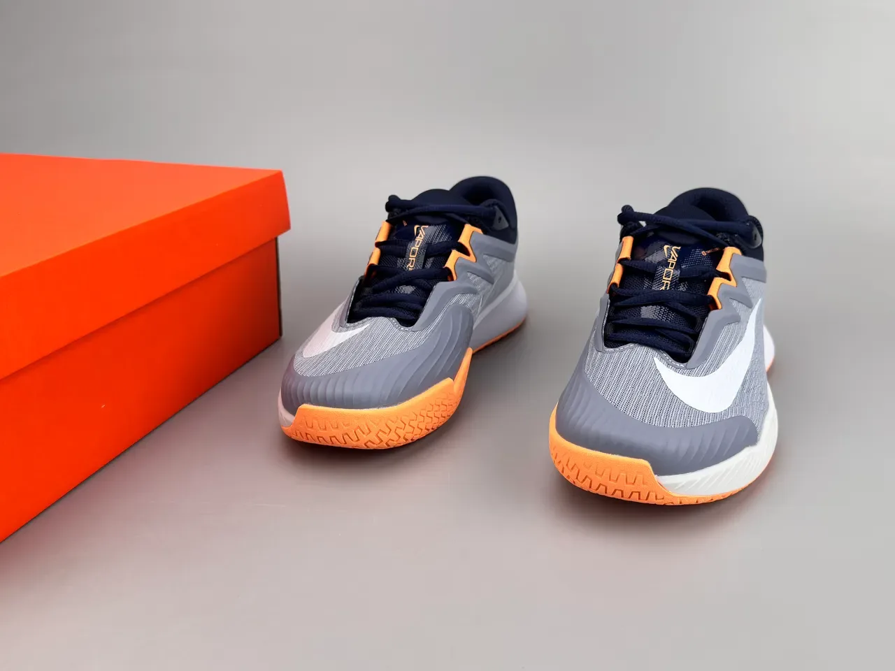 Nike Air Zoom Vapor Gris Marine Orange Chaussures de running 3