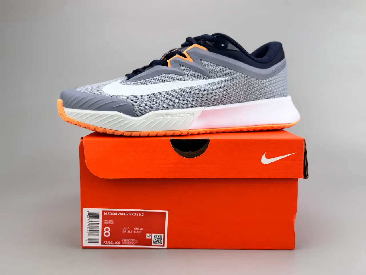 Nike Air Zoom Vapor Gris Marine Orange Chaussures de running 4