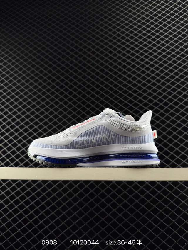 Nike Air Zoom White Blue Running Shoes 6