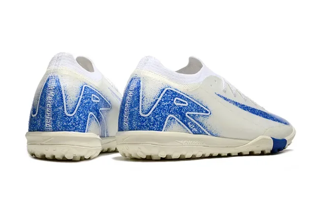 Nike Chaussures de football turf Beige Bleu Low-Cut Knit Upper Graphic Overlay 5