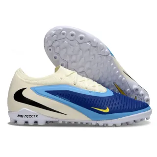 Nike भूरा नीला कम कट संश्लेषित केज ओवरले टर्फ सोकर जूते