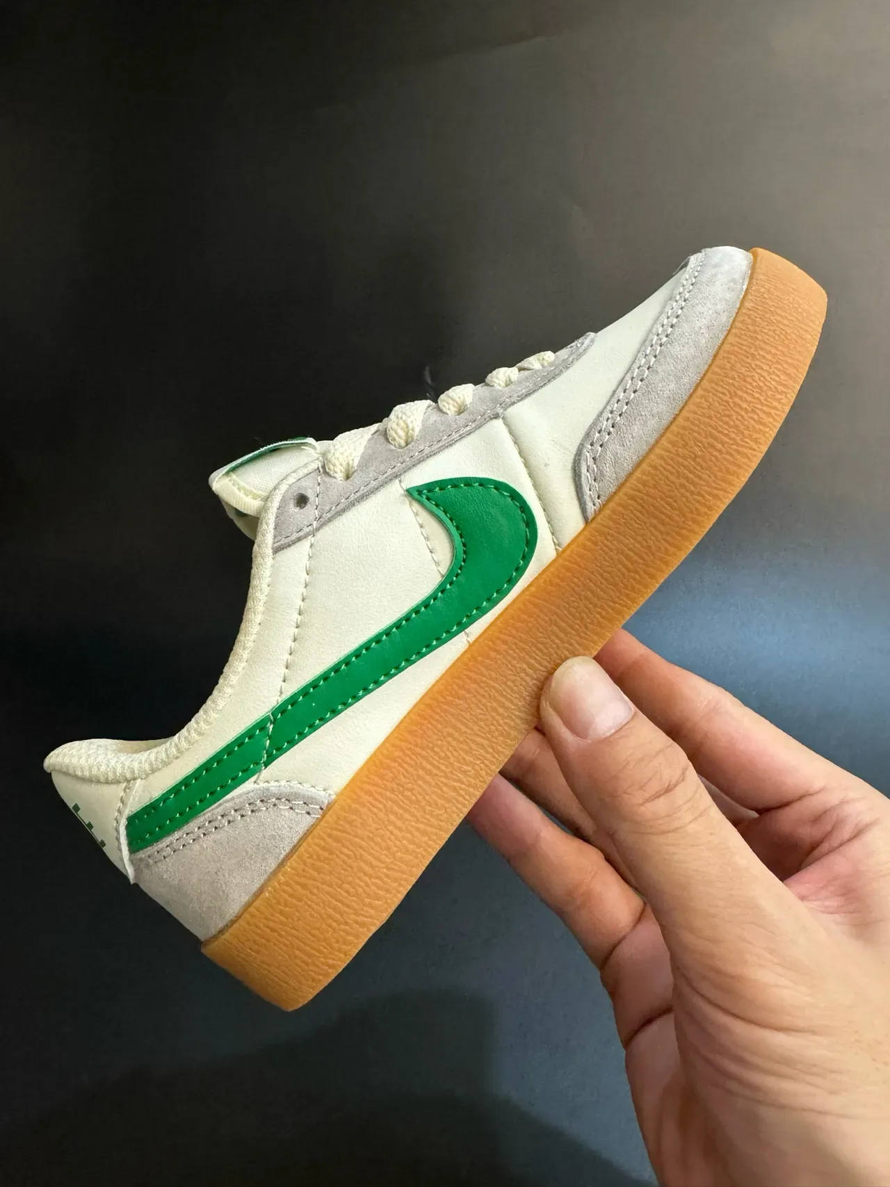 Nike Beige Blue Low-Top Suede-Leather Panelled Lifestyle Sneakers 13