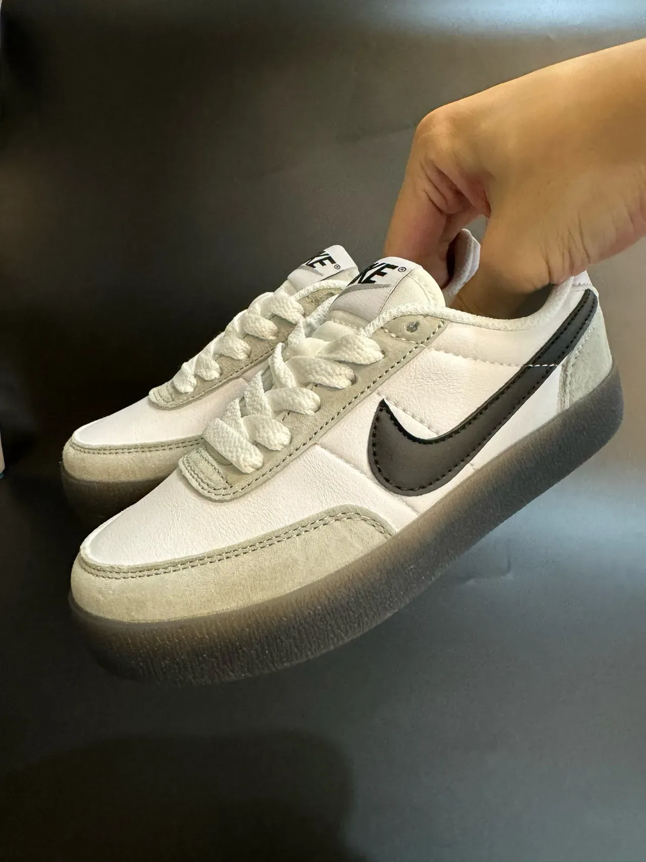 Nike Beige Blue Low-Top Suede-Leather Panelled Lifestyle Sneakers 15