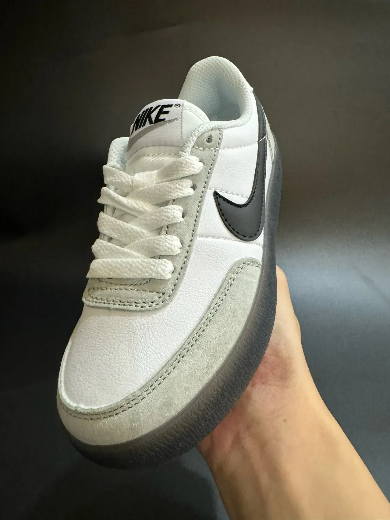 Nike Beige Blue Low-Top Suede-Leather Panelled Lifestyle Sneakers 17
