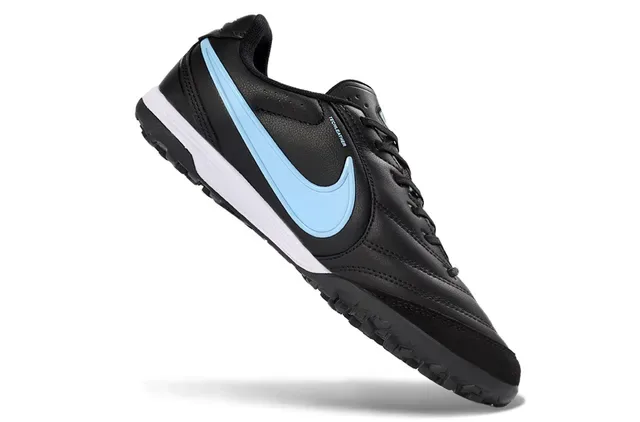 Nike Black Blue Low-Top Synthetic Upper Artificial-Grass Soccer Shoes 2