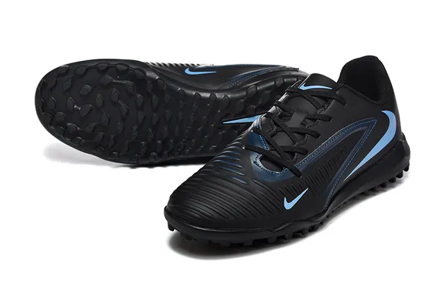 Nike Noir Bleu Synthétique Supérieur Basse Coupe Silhouette Turf Chaussures de Football 6