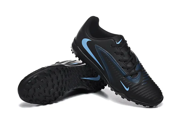 Nike Noir Bleu Synthétique Supérieur Basse Coupe Silhouette Turf Chaussures de Football 7